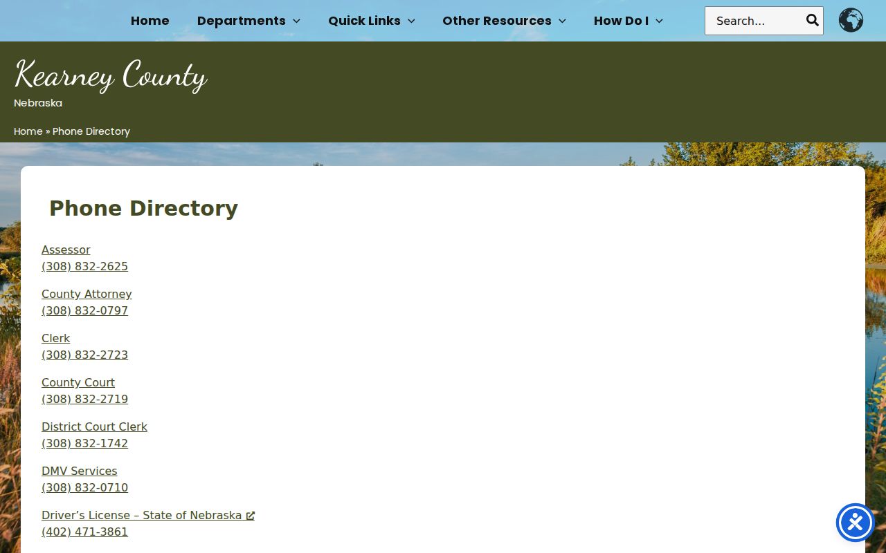 Official Kearney County office routing directory, Kearney County warrant records